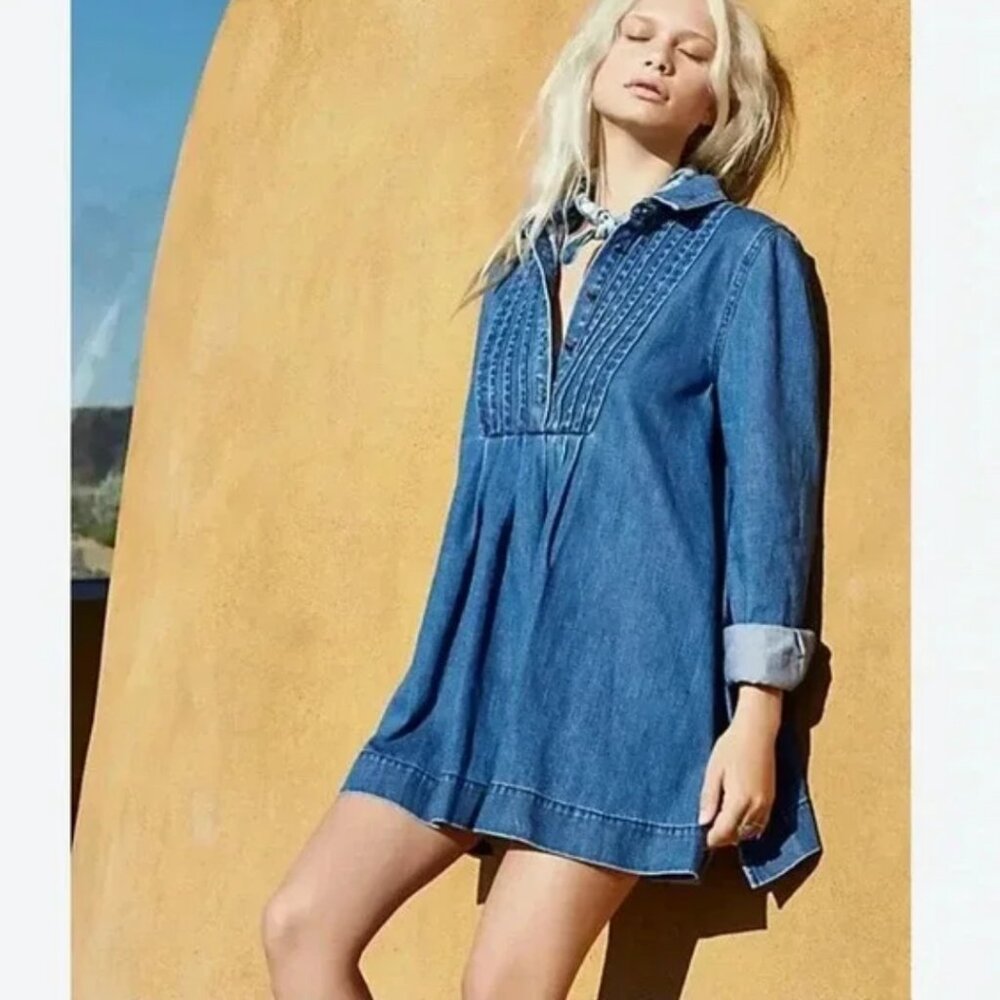 Free People Baby Blues Denim Tunic